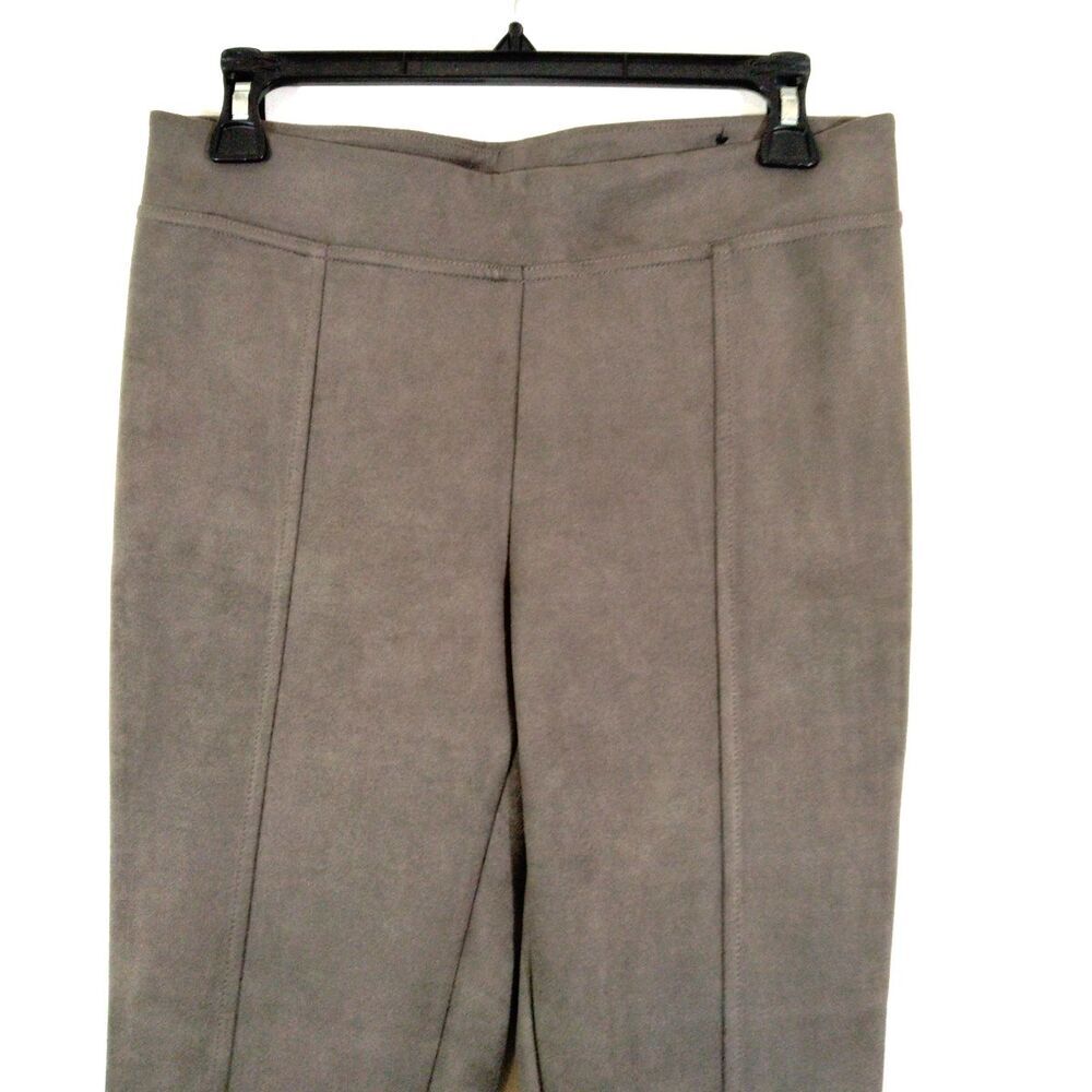 Andrew Marc Pants Womens Small Pull On Brown Taupe Soft Stretch Faux Suede - Picture 4 of 6